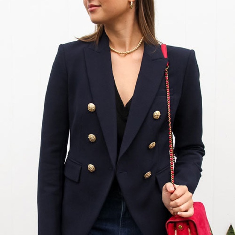 Veronica Beard’s cult-favorite Empire double-breasted blazer.